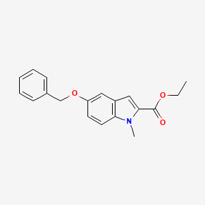 1H-Indole-2-carboxylic acid, 1-methyl-5-(phenylmethoxy)-, ethyl ester