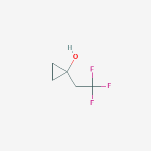 molecular formula C5H7F3O B8720581 1-(2,2,2-trifluoroethyl)cyclopropan-1-ol 