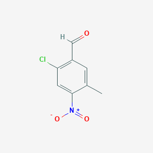 molecular formula C8H6ClNO3 B8720595 2-Chloro-5-methyl-4-nitrobenzaldehyde 