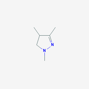 molecular formula C6H12N2 B087206 2-Pyrazoline, 1,3,4-trimethyl- CAS No. 14044-41-8