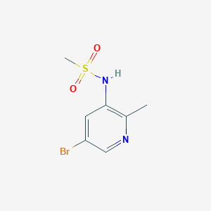 molecular formula C7H9BrN2O2S B8720650 N-(5-bromo-2-methylpyridin-3-yl)methanesulfonamide 