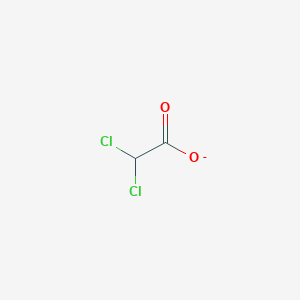 molecular formula C2H2Cl2O2<br>CHCl2COOH<br>C2HCl2O2- B087207 Dichloroacetate CAS No. 13425-80-4