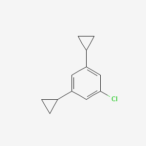 molecular formula C12H13Cl B8720726 1-Chloro-3,5-dicyclopropyl-benzene CAS No. 1202644-28-7