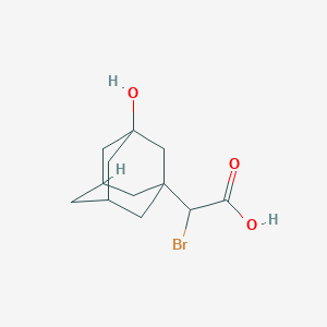 molecular formula C12H17BrO3 B8720738 2-Bromo-2-(3-hydroxyadamantan-1-yl)acetic acid 