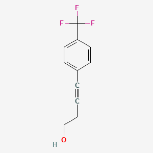 molecular formula C11H9F3O B8720745 4-[4-(Trifluoromethyl)phenyl]but-3-YN-1-OL CAS No. 173546-22-0