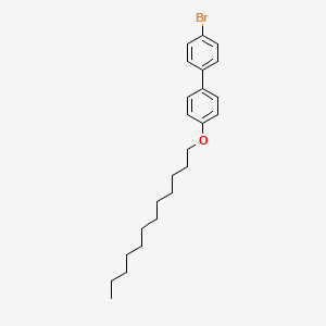 molecular formula C24H33BrO B8720748 1,1'-Biphenyl, 4-bromo-4'-(dodecyloxy)- CAS No. 138567-33-6