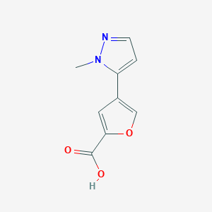 molecular formula C9H8N2O3 B8720751 4-(1-methyl-1H-pyrazol-5-yl)-2-furancarboxylic acid 
