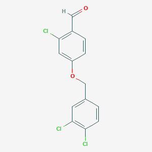 molecular formula C14H9Cl3O2 B8720759 2-Chloro-4-(3,4-dichlorobenzyloxy)benzaldehyde 