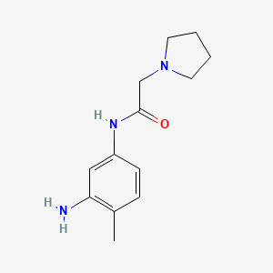 molecular formula C13H19N3O B8720762 N-(3-amino-4-methylphenyl)-1-Pyrrolidineacetamide CAS No. 946690-93-3