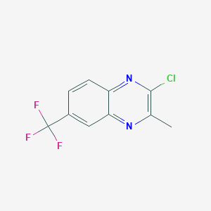 molecular formula C10H6ClF3N2 B8720767 2-Chloro-6-(trifluoromethyl)-3-methylquinoxaline CAS No. 98416-73-0