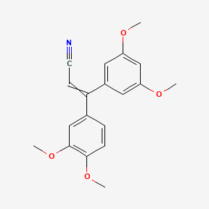 molecular formula C19H19NO4 B8720783 3-(3,4-Dimethoxyphenyl)-3-(3,5-dimethoxyphenyl)prop-2-enenitrile CAS No. 203394-55-2