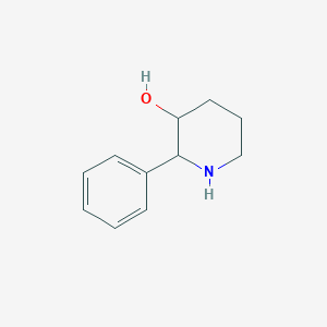 molecular formula C11H15NO B8720784 3-Hydroxy-2-phenylpiperidine 