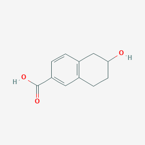 molecular formula C11H12O3 B8720817 6-Hydroxy-5,6,7,8-tetrahydronaphthalene-2-carboxylic acid 