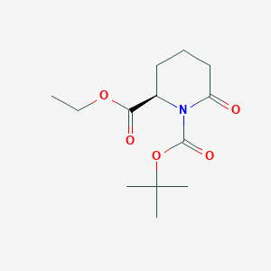 molecular formula C13H21NO5 B8720820 (R)-1-tert-butyl 2-ethyl 6-oxopiperidine-1,2-dicarboxylate 