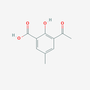 molecular formula C10H10O4 B8720821 3-Acetyl-2-hydroxy-5-methylbenzoic acid 