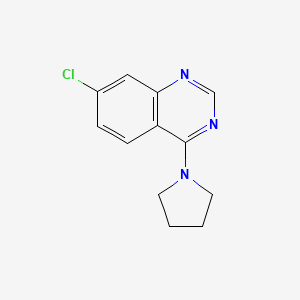 molecular formula C12H12ClN3 B8720832 7-Chloro-4-(pyrrolidin-1-yl)quinazoline 