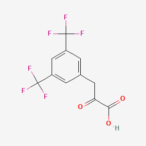 molecular formula C11H6F6O3 B8720838 3-(3,5-bis-trifluoromethyl-phenyl)-2-oxo-Propionic acid 