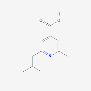 molecular formula C11H15NO2 B8720865 2-Methyl-6-(2-methyl-propyl)-isonicotinic acid 