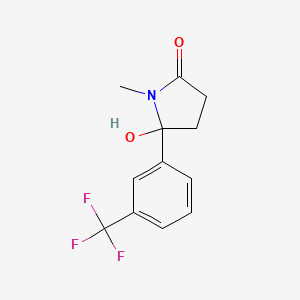 2-Pyrrolidinone, 5-hydroxy-1-methyl-5-(3-(trifluoromethyl)phenyl)-