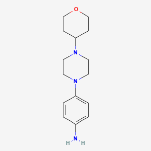 molecular formula C15H23N3O B8720918 4-(4-(tetrahydro-2H-pyran-4-yl)piperazin-1-yl)aniline 