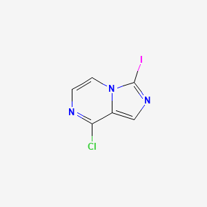 molecular formula C6H3ClIN3 B8720936 8-CHLORO-3-IODOIMIDAZO[1,5-A]PYRAZINE 