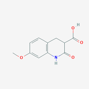 molecular formula C11H11NO4 B8720953 7-Methoxy-2-oxo-1,2,3,4-tetrahydro-3-quinolinecarboxylic acid 