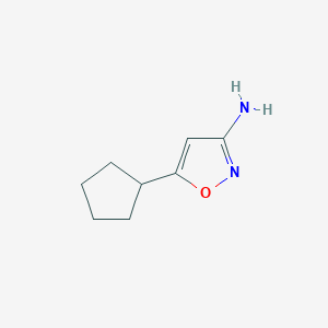 molecular formula C8H12N2O B8720963 5-Cyclopentylisoxazol-3-amine 