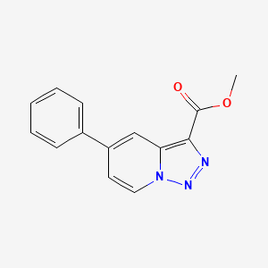 molecular formula C14H11N3O2 B8720996 Methyl 5-phenyl-[1,2,3]triazolo[1,5-a]pyridine-3-carboxylate 