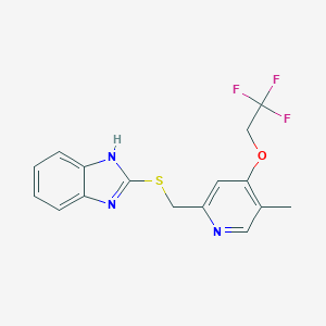 molecular formula C16H14F3N3OS B008721 2-[[5-methyl-4-(2,2,2-trifluoroethoxy)pyridin-2-yl]methylsulfanyl]-1H-benzimidazole CAS No. 103577-41-9