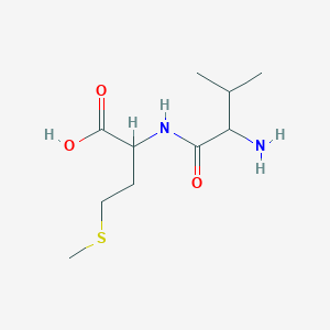 molecular formula C10H20N2O3S B087210 (S)-2-((S)-2-Amino-3-methylbutanamido)-4-(methylthio)butanoic acid CAS No. 14486-09-0