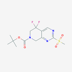 tert-butyl 5,5-difluoro-2-methanesulfonyl-5H,6H,7H,8H-pyrido[3,4-d]pyrimidine-7-carboxylate