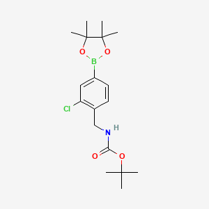 Tert-butyl 2-chloro-4-(4,4,5,5-tetramethyl-1,3,2-dioxaborolan-2-yl)benzylcarbamate