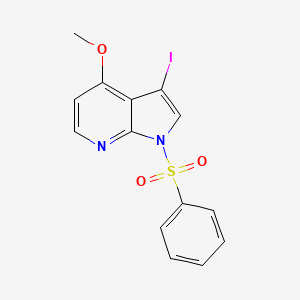 1-(benzenesulfonyl)-3-iodo-4-methoxy-1H-pyrrolo[2,3-b]pyridine