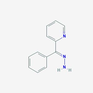 molecular formula C12H11N3 B087212 (E)-[phenyl(pyridin-2-yl)methylidene]hydrazine CAS No. 56009-91-7