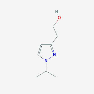 molecular formula C8H14N2O B8721220 2-(1-Isopropyl-1H-pyrazol-3-yl)ethanol CAS No. 177940-21-5