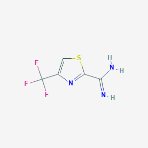 molecular formula C5H4F3N3S B8721231 4-(Trifluoromethyl)thiazole-2-carboximidamide 