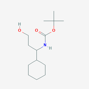(1-Cyclohexyl-3-hydroxy-propyl)-carbamic acid tert-butyl ester