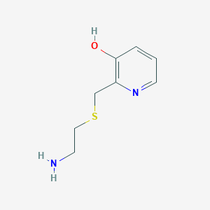 molecular formula C8H12N2OS B8721271 2-{[(2-Aminoethyl)sulfanyl]methyl}pyridin-3-OL CAS No. 52378-45-7
