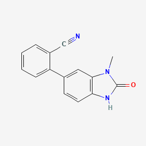 molecular formula C15H11N3O B8721278 2-(3-methyl-2-oxo-2,3-dihydro-1H-benzimidazol-5-yl)benzonitrile 