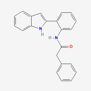 molecular formula C22H18N2O B8721283 N-(2-(1H-Indol-2-yl)phenyl)-2-phenylacetamide CAS No. 102704-20-1