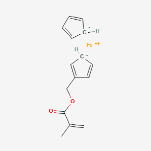 molecular formula C15H16FeO2 B8721286 Ferrocene, [[(2-methyl-1-oxo-2-propenyl)oxy]methyl]- 