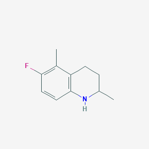 molecular formula C11H14FN B8721290 6-Fluoro-2,5-dimethyl-1,2,3,4-tetrahydroquinoline CAS No. 91618-35-8