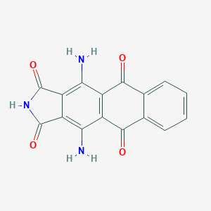 molecular formula C16H9N3O4 B087214 1H-萘[2,3-f]异吲哚-1,3,5,10(2H)-四酮，4,11-二氨基- CAS No. 128-81-4