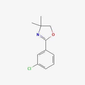 B8721432 Oxazole, 2-(3-chlorophenyl)-4,5-dihydro-4,4-dimethyl- CAS No. 80762-49-8