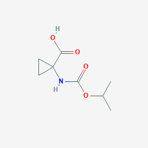 molecular formula C8H13NO4 B8721494 Cyclopropanecarboxylic acid,1-[[(1-methylethoxy)carbonyl]amino]-(9CI) CAS No. 259823-85-3