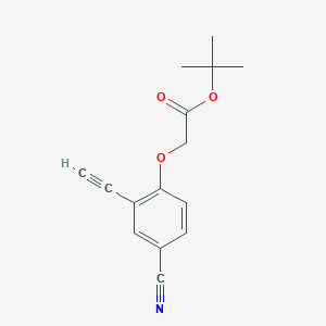 molecular formula C15H15NO3 B8721514 Tert-butyl(4-cyano-2-ethynylphenoxy)acetate 
