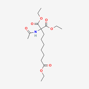 molecular formula C18H31NO7 B8721546 Triethyl 1-(acetylamino)heptane-1,1,7-tricarboxylate CAS No. 62333-39-5