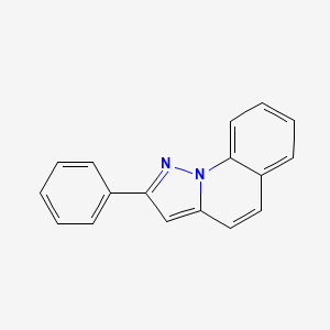 molecular formula C17H12N2 B8721554 2-Phenylpyrazolo[1,5-a]quinoline CAS No. 56983-96-1
