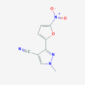 1-Methyl-3-(5-nitrofuran-2-yl)-1H-pyrazole-4-carbonitrile