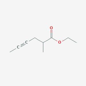 molecular formula C9H14O2 B8721786 Ethyl 2-methyl-4-hexynoate CAS No. 116484-93-6